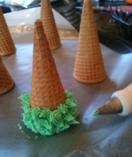 Cake Frosting Trees