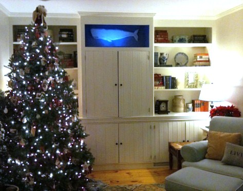 Glidden Bookcase Whale Wall