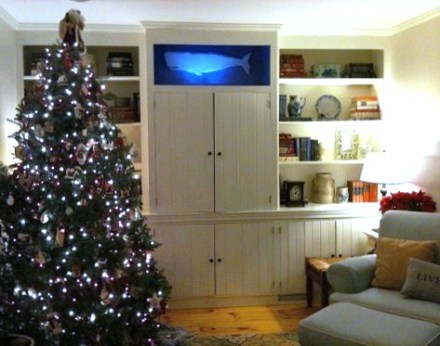 Glidden Bookcase Whale Wall