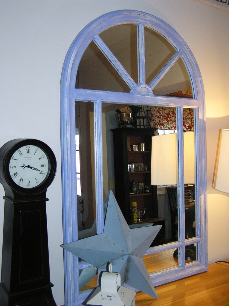 Arched Mirror Steel Blue