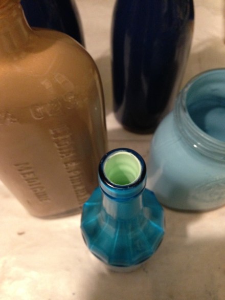 Bottles Mint Green and Blue