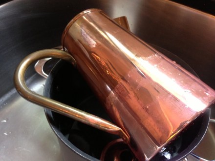 Copper Pot half dipped