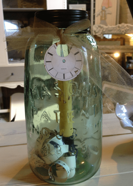 Antique Mason Jar Candle Holder