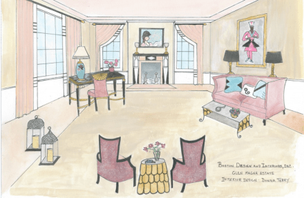 Glen Magna Drawing Room Donna Terry Rendering