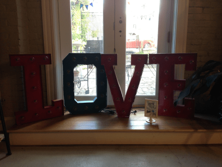 LOVE sign Flea Circus