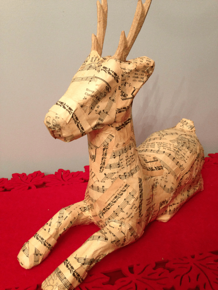 Decoupaged Deer Completed