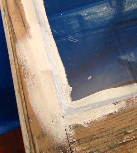 Reglazing and painting window panes