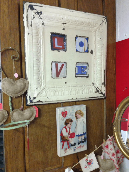 Vintage Thymes Ceiling Tile Love Sign