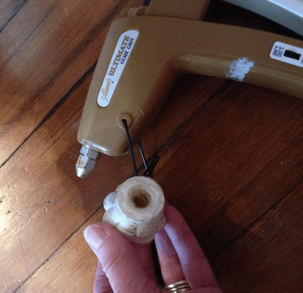 Antique Table Finial with glue filler