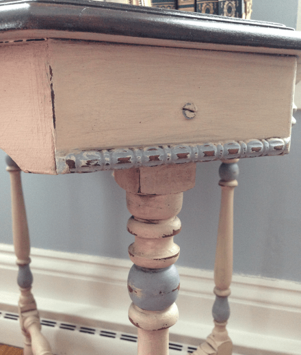Antique Table Side Detail Finished