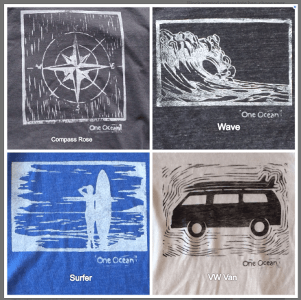 Block printed tote bag on OnceOceanArts