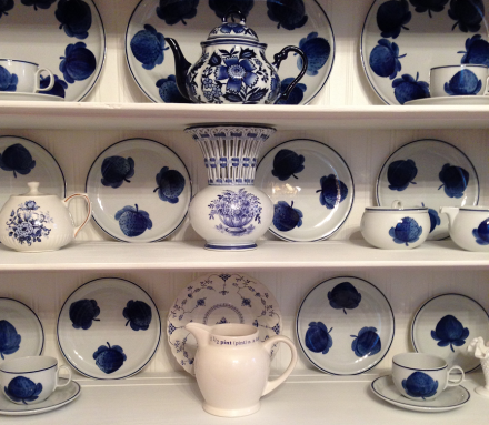 Blue & White Country Cupboard
