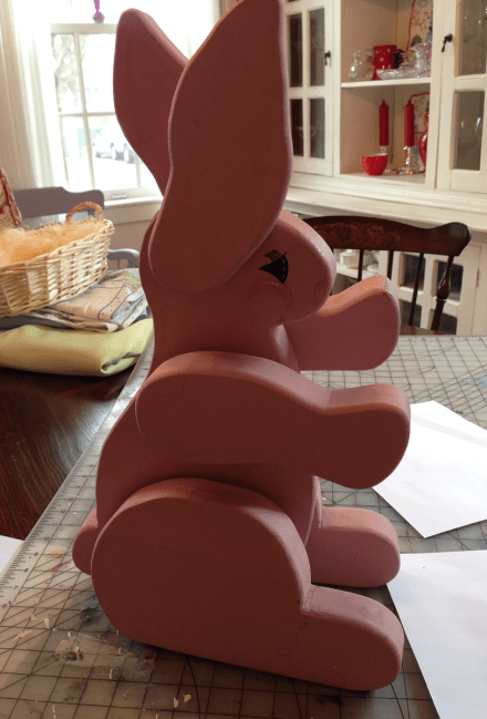 Pink Wood Easter Bunny