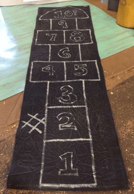 Hopscotch FloorCloth Addie Peet Designs