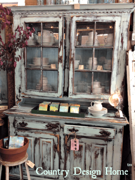 Painted Cupboard by Blue Bird Home Decor