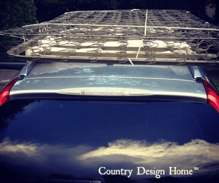 Bedsprings on Car Roof