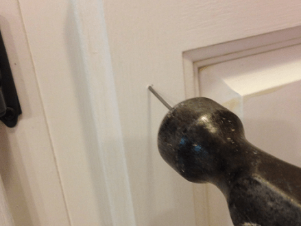 Hammering Pilot Hole for Drill