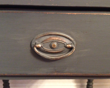 Vintage Rules Drawer Pull Closeup