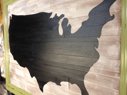 USA Map Completed Chalk Paint