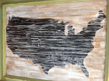 USA Map Surface Chalked