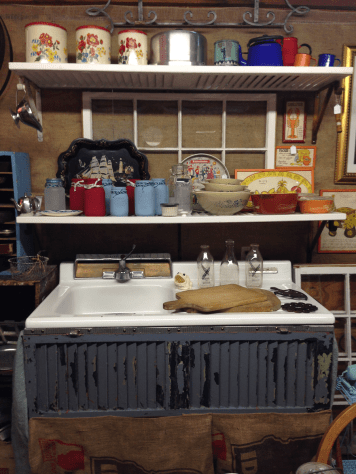 Vintage Sink Vignette in Shop