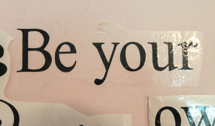 Wall Decal Applied with Taped Sections