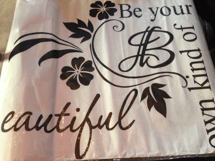 Wall Decal with Transfer Film Applied