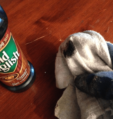 Dining Room Hutch Old English Scratches