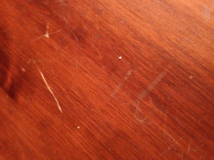 Dining Room Hutch Scratched surface