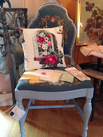 Eccentrique Needlepoint Chair and Pillow