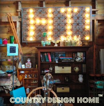 Rusty Bedspring Marquee Light In Shop PM