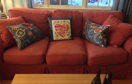 Dyed Sofa Red Slipcover