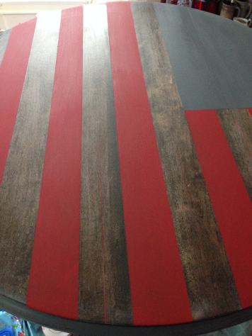 American Flag Coffee Table Red Stripes
