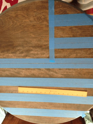 American Flag Coffee Table Taped Stripes