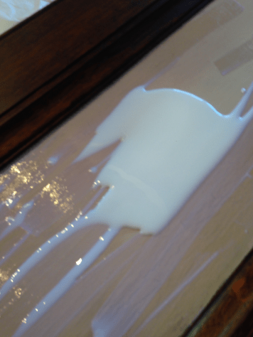 Vintage Grocery Sign Spilled Glue