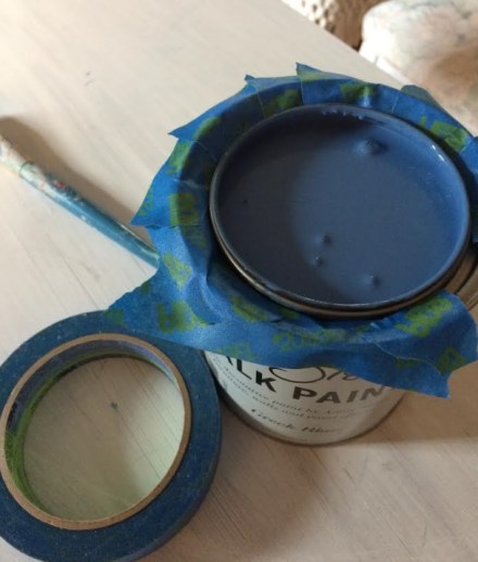 Painters Tape Edge Annie Sloan Greek Blue