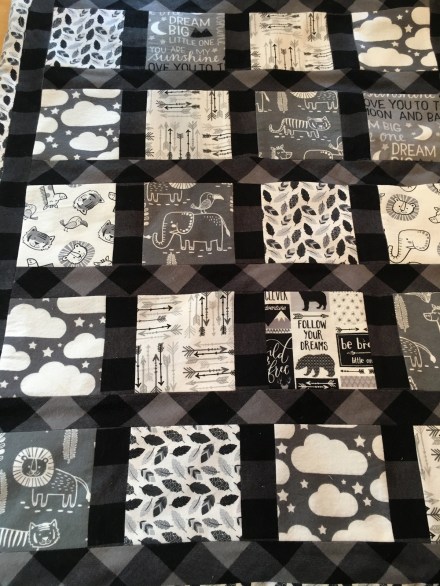 Black and white quilt front
