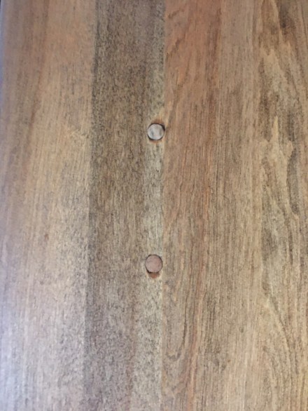 Plugged Drawer Holes